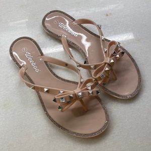 Studded flip flops